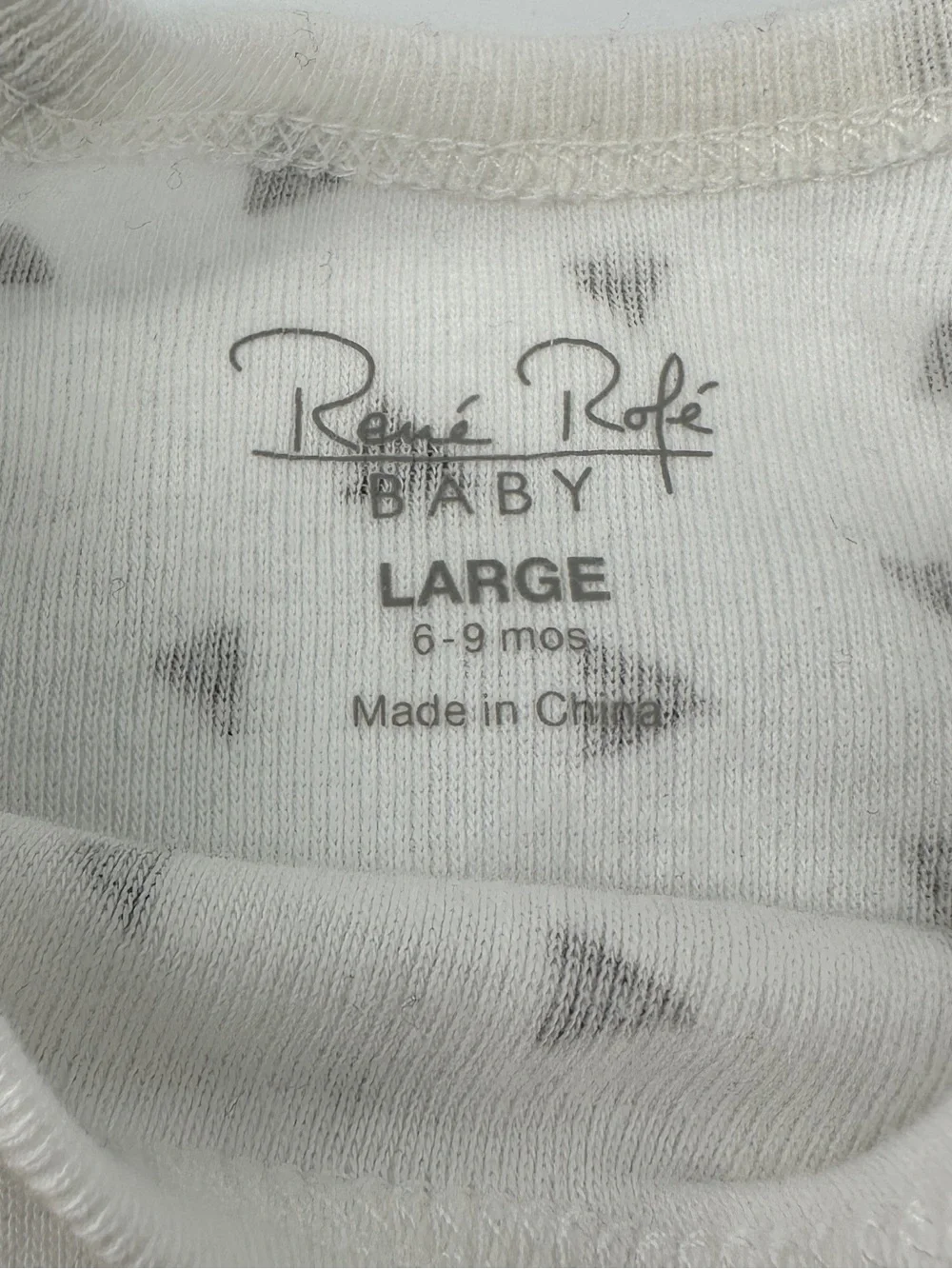 Rene Rofe Baby 6-9 Months Bodysuits Cotton Short Sleeve Underclothes Set 4 Lot